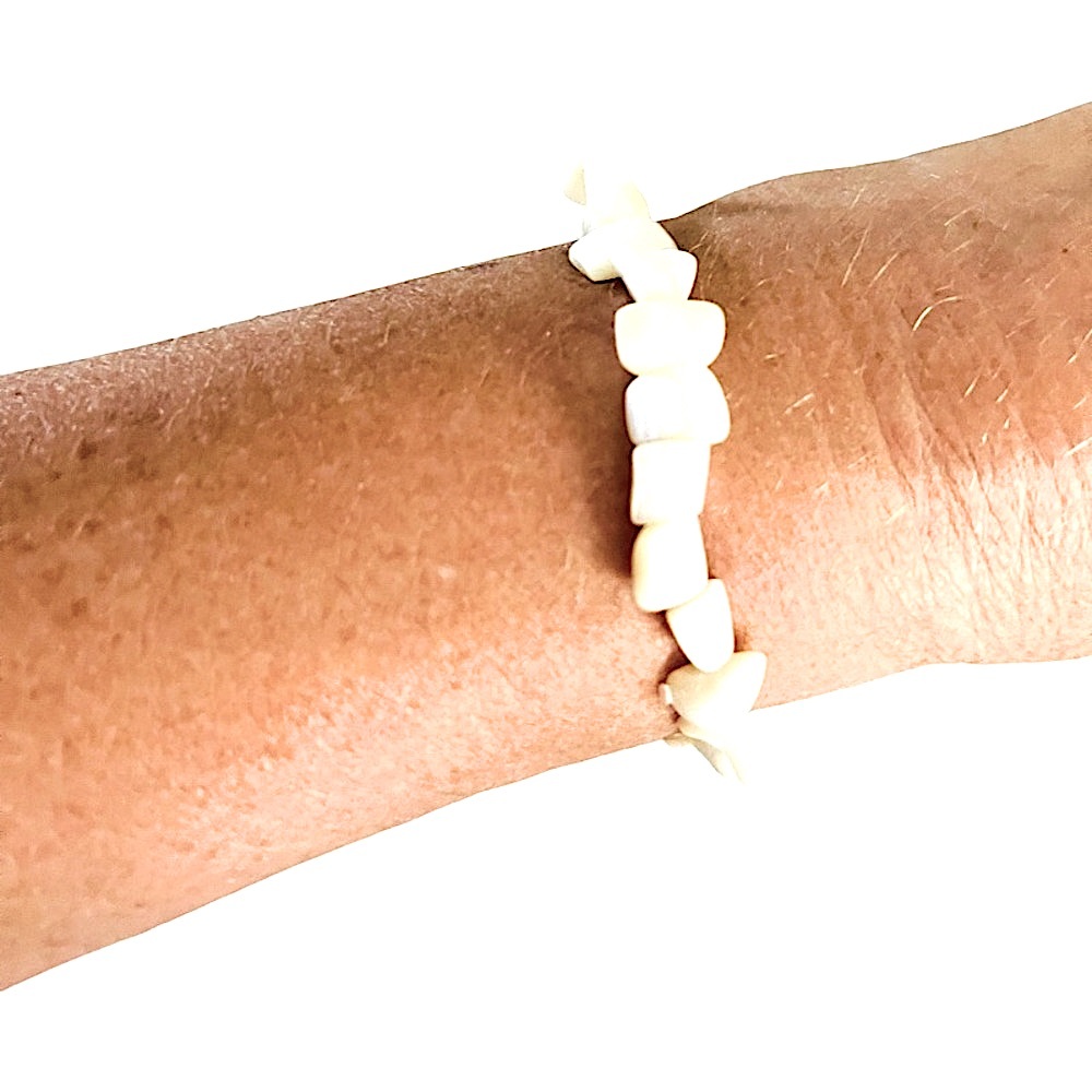 Chipped Shell Beaded Stretch Bracelets Set Of Fou… - image 3